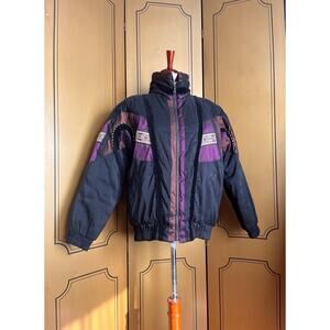 Vintage bomber jacket, mixed media, size S
